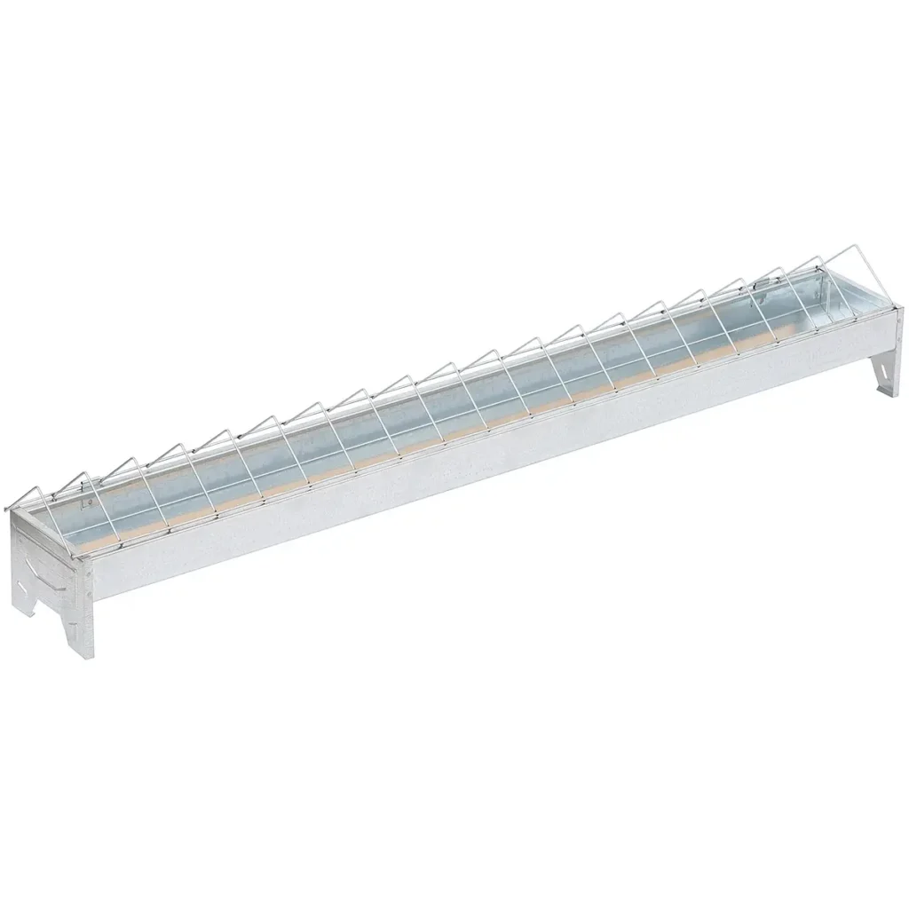 Karmidło korytkowe metalowe 100 cm z kratką