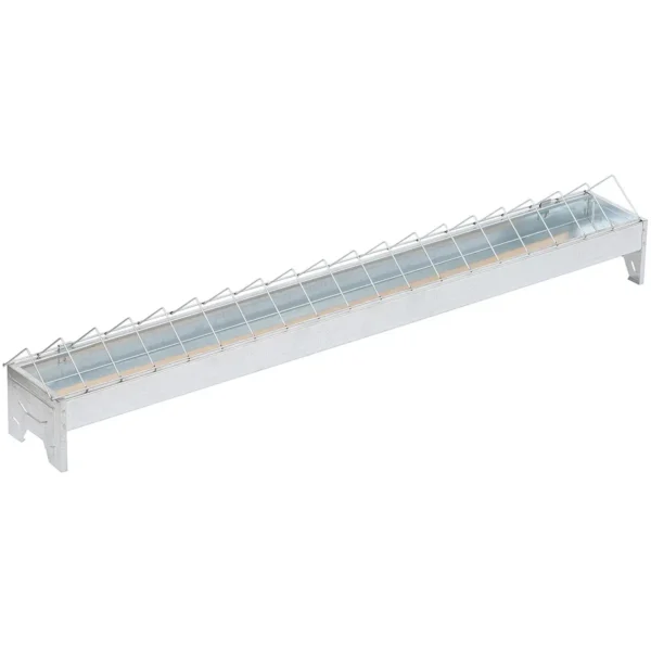 Karmidło korytkowe metalowe 100 cm z kratką