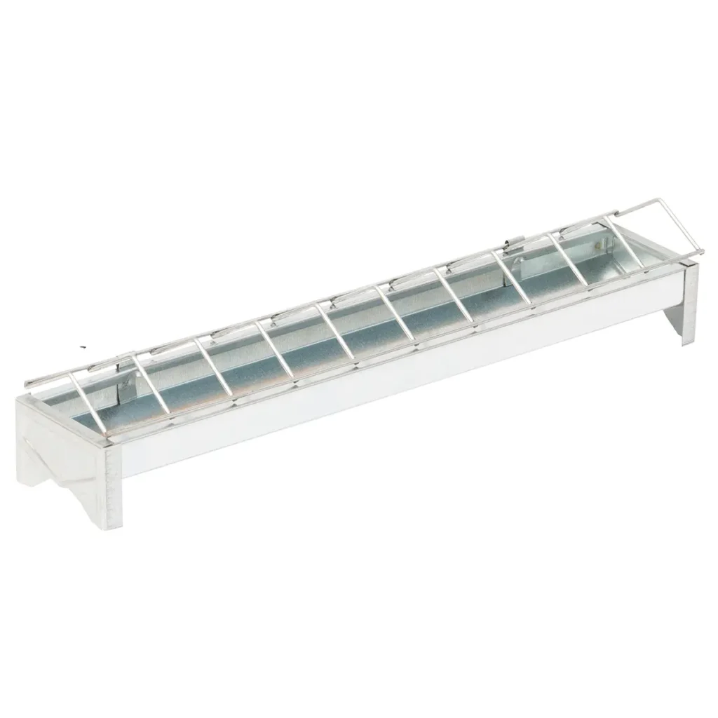 Metalowe karmidło korytkowe dla piskląt 40 cm