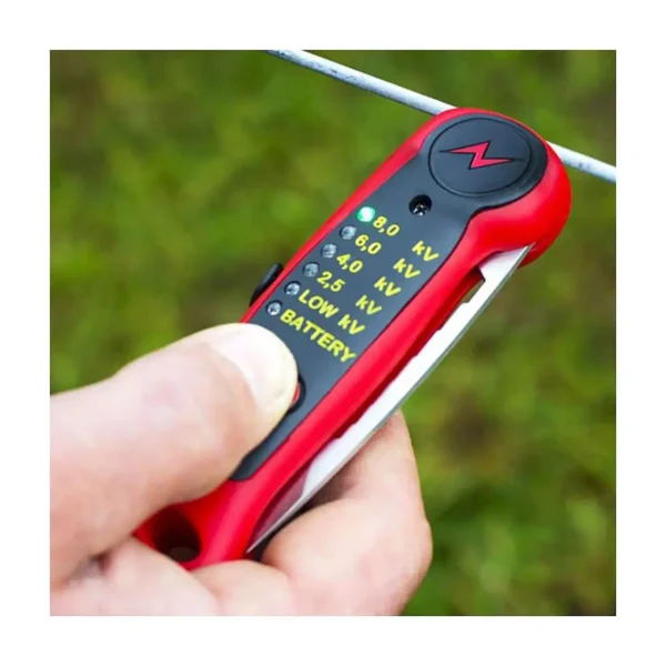 Kieszonkowy tester napięcia pastucha 3w1 - 8kV ze składanym ostrzem