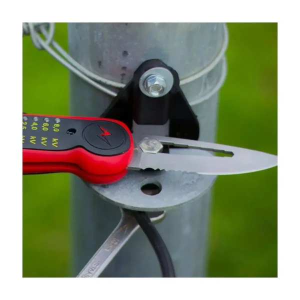 Kieszonkowy tester napięcia pastucha 3w1 - 8kV ze składanym ostrzem
