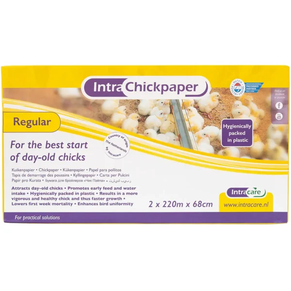 Biodegradowalny papier dla kurcząt - 68 cm x 220 m rozkład 3 dni
