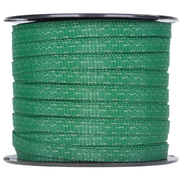 Taśma do pastucha 10 mm – Zielona, Rolka 100 mb Zielona taśma na rolce